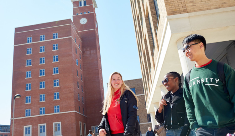 Students outside the Computational Foundry 
